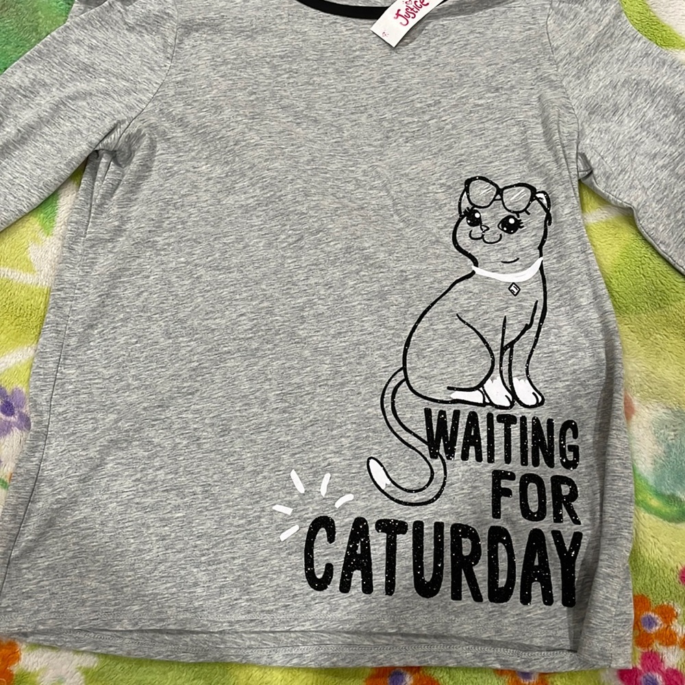 Cute Cat T-shirt Long-sleeve